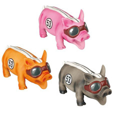 Игрушка гоночный поросенок для собак Flamingo RACEPIG реалистично хрюкающий, латекс 21х10х12 см