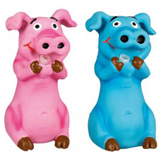 Поросенок Эдди хрюкающий для собак Flamingo PIG EDDY', латекс 9,5х11х19 см