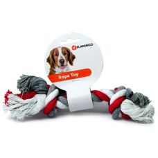 Веревочная кость игрушка Flamingo Cotton Bone 2 Knots канат для собак, 2 узла S, 22x2 см