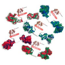 Веревочная кость игрушка Flamingo Cotton Bone 2 Knots канат для собак, 2 узла M, 30х2,3 см