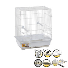 Клетка для птиц (канареек) Flamingo DOLAK (Долака), металл, белый, 30х22,5х38 см