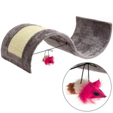 Когтеточка для котов с игрушкой Flamingo Kitty Wave, волна 50,5х30,5х17,5 см