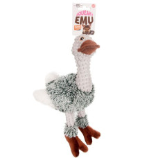 Мягкая игрушка Flamingo Emu Plush СТРАУС ЭМУ для собак, плюш 30см