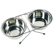 Набор миска и поилка для собак Flamingo Dinner Set 380 мл, 9-13 см