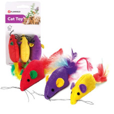 Игрушка мышка с кошачьей мятой для котов Flamingo Supermouse 6*2 см