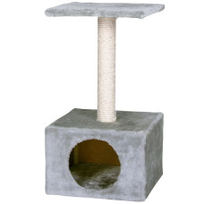 Домик когтеточка для котов Flamingo Sassiere, серый, 30х30х54,5 см