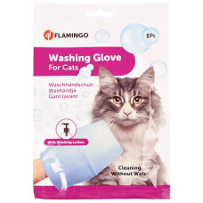 Моющая рукавица-салфетка для котов Flamingo Washing Glove Cat, купание без воды