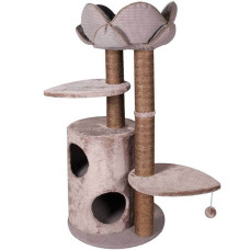 Спально-игровой комплекс для котов Flamingo Lotus, серый, 48х48х110 см