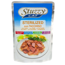 Консервы Stuzzy Cat Sterilized Turkey ИНДЕЙКА в соусе для стерилизованных кошек, пауч, 100г