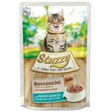 Консерви для котів Stuzzy Cat White Fish, біла риба в желе, 85г