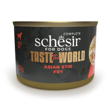Натуральные консервы для собак Schesir Taste the World Asian Stir Fry ШЕЗИР КУРИЦА ПО-АЗИЙСКИ в бульоне, влажный корм, банка 150г