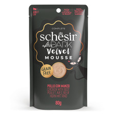Натуральні консерви для котів Schesir After Dark Chicken With Beef ШЕЗІР КУРКА З ЯЛОВИЧИНОЮ мус, пауч 80г