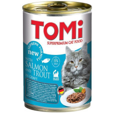 TOMi Superpremium Salmon Trout ТОМИ ЛОСОСЬ ФОРЕЛЬ консервы для котов, 0.4 кг