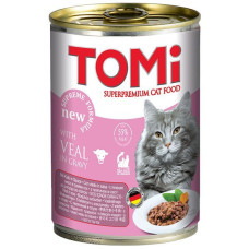 TOMi Superpremium Veal ТОМИ ТЕЛЯТИНА консервы для котов, влажный корм, 0.4 кг.
