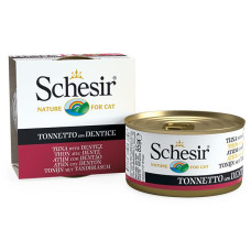 Натуральные консервы Schesir Tuna with Dentex ТУНЕЦ С ЗУБАНОМ в желе для котов 85г	