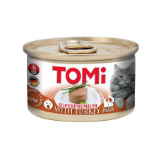 TOMi Superpremium Turkey ТОМИ ИНДЕЙКА консервы для котов, мусс, 0.085 кг.