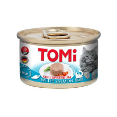 TOMi Superpremium Salmon ТОМИ ЛОСОСЬ консервы для котов, мусс, 0.085 кг.
