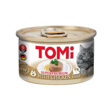 TOMi Superpremium Chicken ТОМИ КУРИЦА консервы для котов, мусс, 0.085 кг.