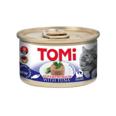 TOMi Superpremium Tuna ТОМИ ТУНЕЦ консервы для котов, мусс, 0.085 кг.