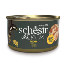 Натуральні консерви для котів Schesir After Dark Chicken ШЕЗІР КУРКА в бульйоні, банка 80г