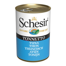 Натуральні консерви для котів Schesir Tuna, філе тунця в овочевому желі, 140г