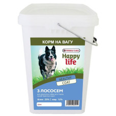Сухой премиум корм Happy Life Adult with Salmon для взрослых собак всех пород 4 кг (ведро)
