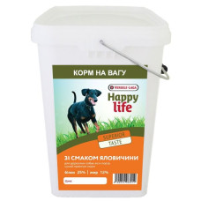 Сухой премиум корм Happy Life Adult with Beef flavouring для собак всех пород 4 кг (ведро)