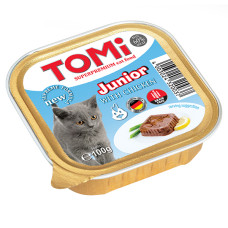 TOMi junior ТОМИ ДЛЯ КОТЯТ супер премиум корм для котят с курицей, паштет, 0.1 кг.
