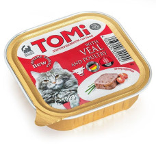 TOMi veal poultry ТЕЛЯТИНА ПТИЦА консервы для котов, паштет, 0.1 кг.