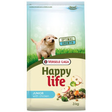 Сухой премиум корм Happy Life Junior with Chicken для щенков всех пород 3 кг