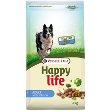 Сухой премиум корм Happy Life Adult with Salmon для взрослых собак всех пород 3 кг
