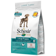 Монопротеиновый корм Schesir Dog Large Puppy для щенков крупных пород, с курицей, 3 кг