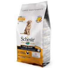 Монопротеиновый корм Schesir Dog Large Adult Chicken для собак крупных пород, с курицей, 12 кг