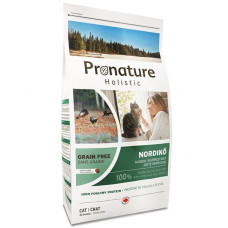 Беззерновий холістик корм для котів Pronature Holistic Nordikо м'ясо індички з ягодами 340г