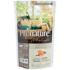 Сухий холістик корм для котів Pronature Adult Turkey&Cranberries з індичкою та журавлиною 340г