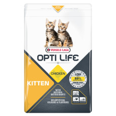 Беззерновий сухий суперпреміум корм Opti Life Kitten ОПТІ ЛАЙФ для кошенят, з куркою, 1 кг