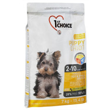 Корм 1st Choice Puppy Toy&Small для щенков мини и малых пород, Курица 7 кг