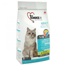 Сухой корм 1st Choice Cat Adult Healthy Skin&Coat для здоровой кожи и блестящей шерсти котов, с лососем 10 кг