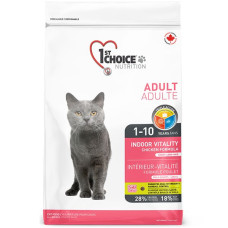Сухой корм 1st Choice Cat Adult Indoor Vitality Short hair для домашних кошек 2,72 кг