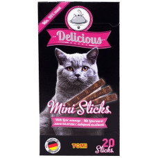 TOMi Delicious Mini Sticks Liver Sausage ТОМИ ДИЛИШЕС ЛИВЕРНАЯ КОЛБАСА лакомство для котов, 0.04 кг.