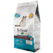 Корм Schesir Cat Sterilized & Light с рыбой для кастрированных, стерилизованных и склонных к набору лишнего веса котов, 1,5 кг