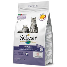 Сухой монопротеиновый корм Schesir Cat Mature для пожилых котов, 1,5кг