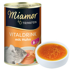 Бульйон-напій Miamor Vitaldrink mit Huhn МІАМОР ВІТАЛДРІНК КУРКА для котів, банка 135мл 