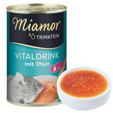 Бульйон-напій Miamor Vitaldrink mit Thun МІАМОР ВІТАЛДРІНК ТУНЕЦЬ для котів, банка 135мл 