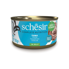 Натуральні консерви для котів Schesir Tuna, філе тунця в желе, 85г