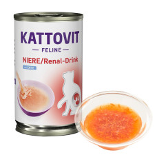 Лікувальний напій Kattovit Veterinary Niere Renal Drink РЕНАЛ КАЧКА для котів із захворюваннями нирок, банка 135мл