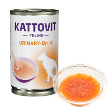 Лікувальний напій Kattovit Veterinary Urinary Drink УРІНАРІ для котів із захворюваннями нижніх сечовивідних шляхів, банка 135мл