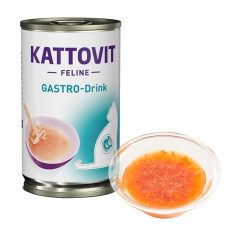 Лікувальний напій Kattovit Veterinary Gastro Drink ГАСТРО для котів із захворюваннями шлунково-кишкового тракту та підшлункової залози, банка 135мл