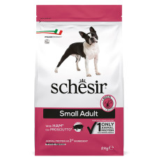 Монопротеиновый корм Schesir Dog Small Adult Ham для взрослых собак мелких пород, с шинкой, 2 кг