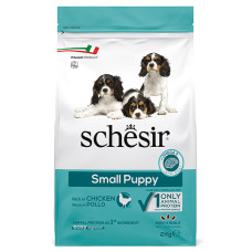 Монопротеиновый корм Schesir Dog Small Puppy Chicken для щенков мини и малых пород, с курицей, 2 кг